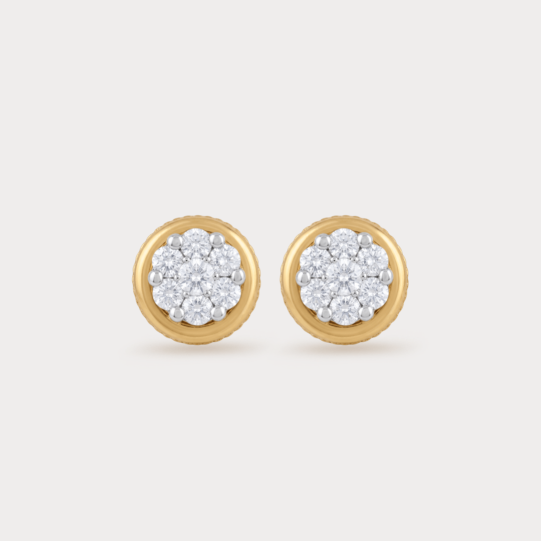 Luccicante Floral Nakshatra Diamond Earrings
