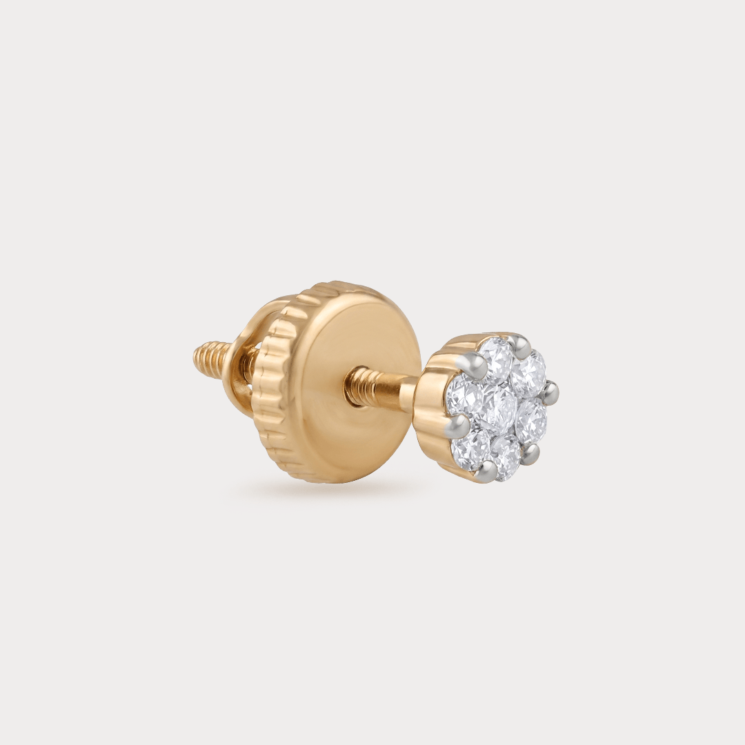 Luccicante Floral Nakshatra Diamond Earrings