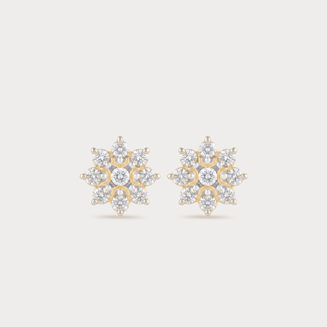 Amato Bene Floral Nakshatra Diamond Earrings