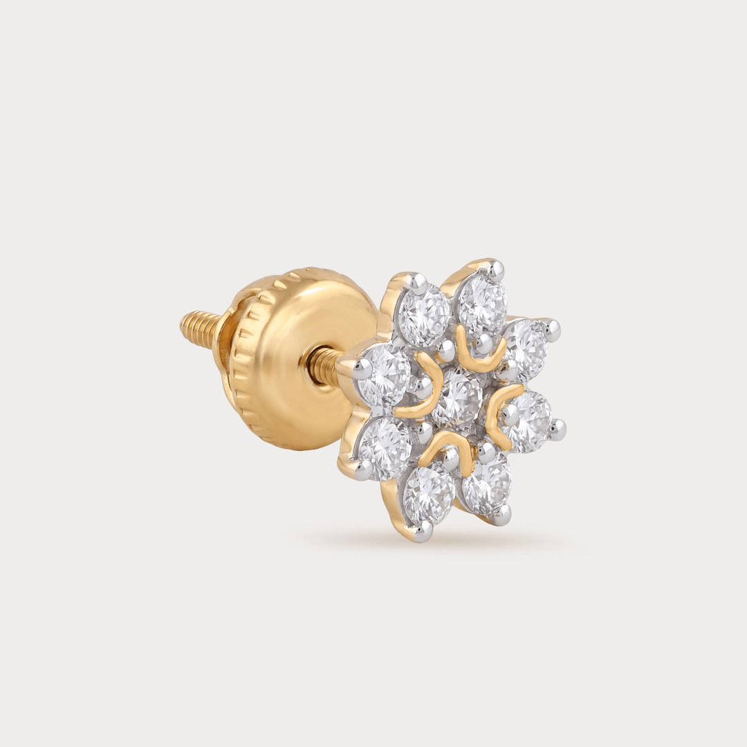 Amato Bene Floral Nakshatra Diamond Earrings