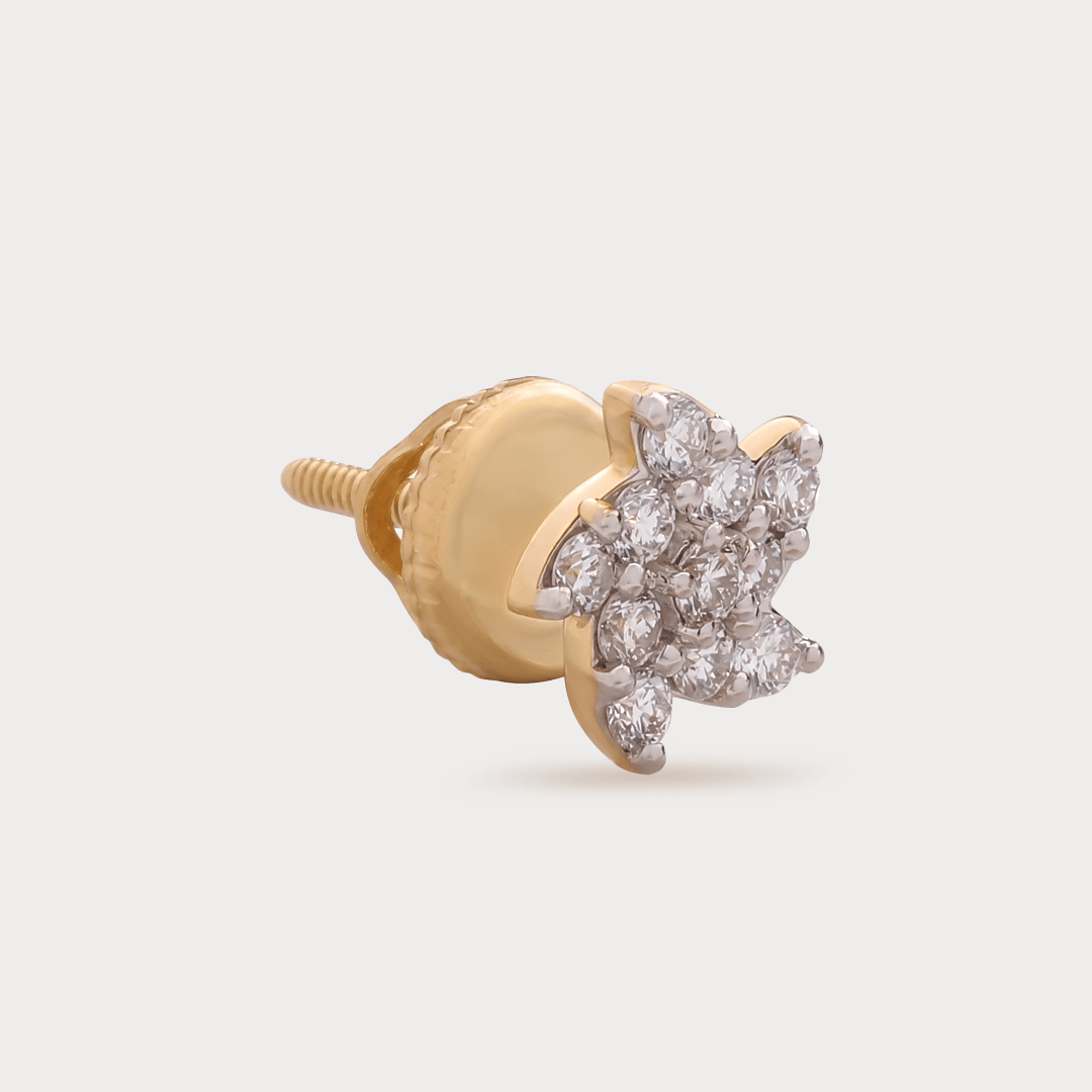 Sunburst Stars & Flowers Diamond Earrings