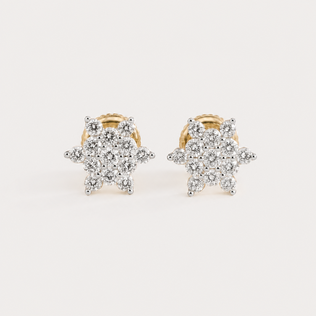 Dahlia Stars & Flowers Diamond Earrings