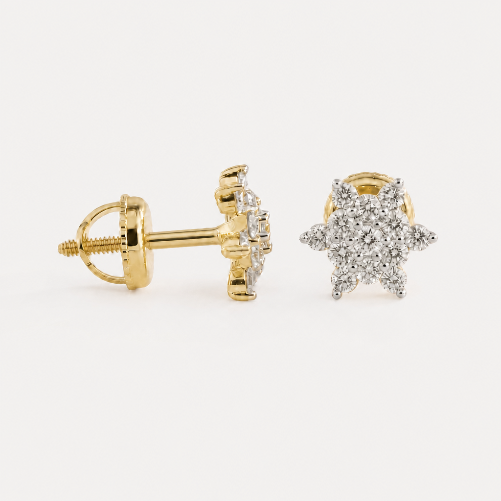 Dahlia Stars & Flowers Diamond Earrings
