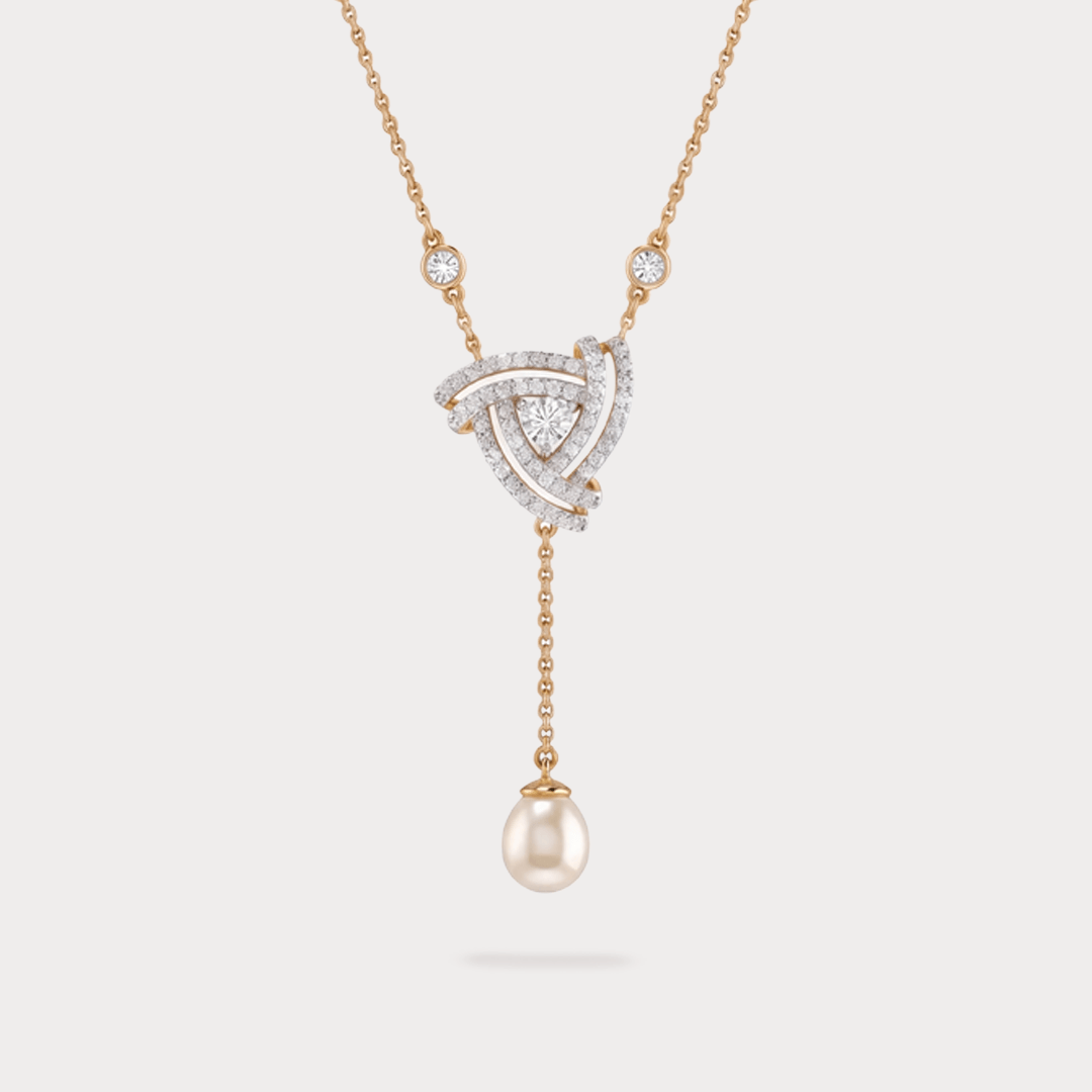 Promise Knots Stelliflora Floral-Nakshatra Diamond Pendant Chain