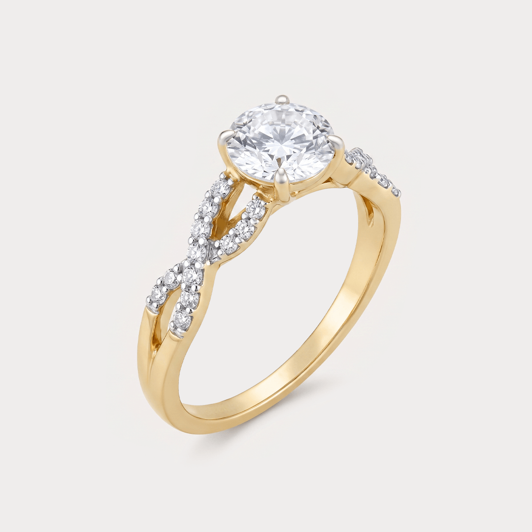 Swan Solitaire Diamond Ring