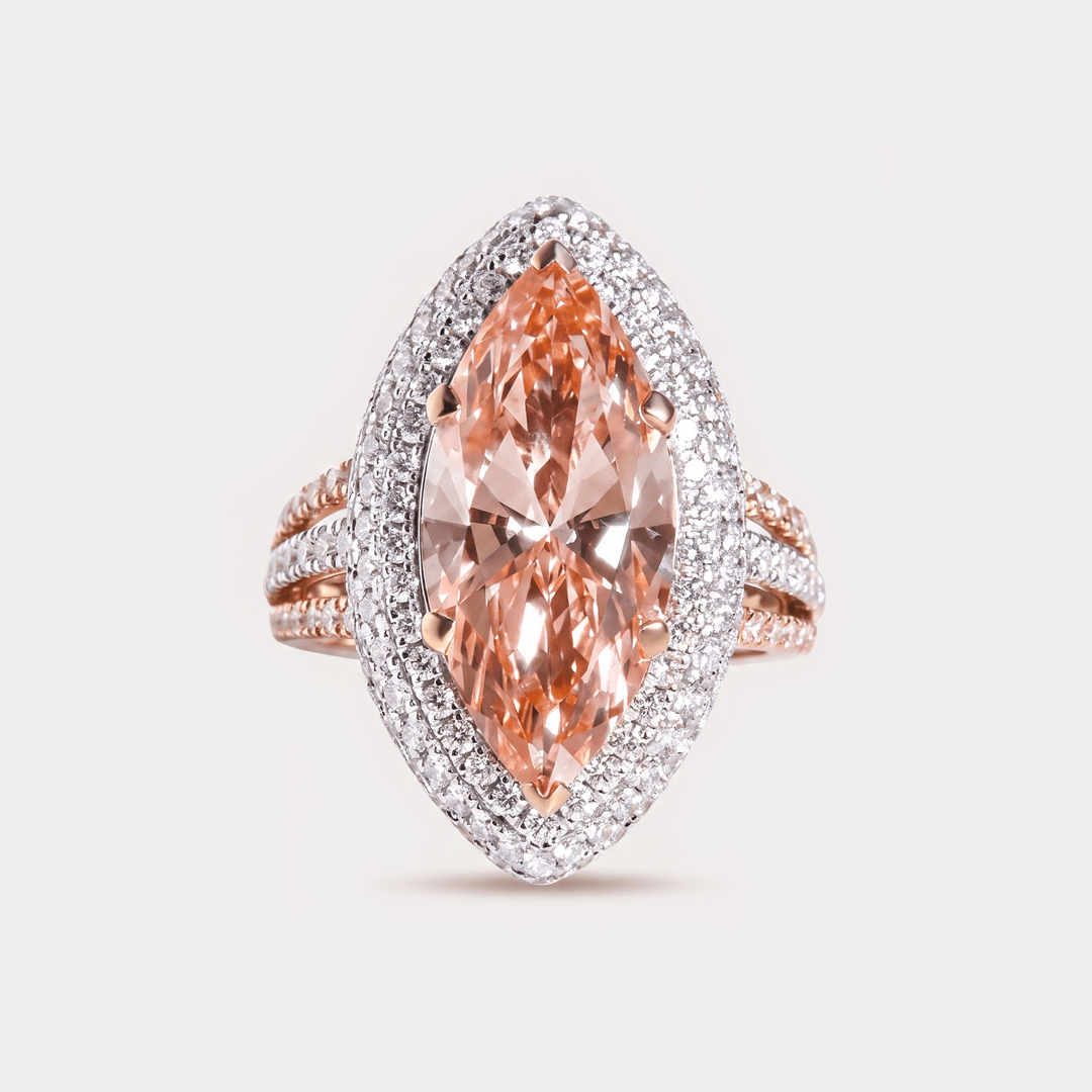 Bloom of Dusk Rose Diamond Cocktail Ring