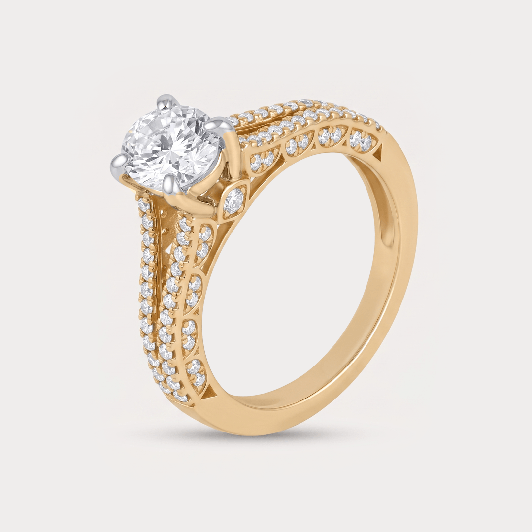 Refrain Solitaire Diamond Ring