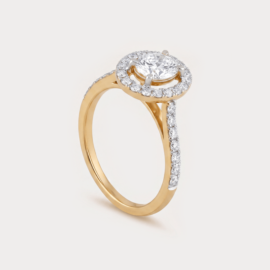 Verdant Mini-Solitaire Diamond Ring
