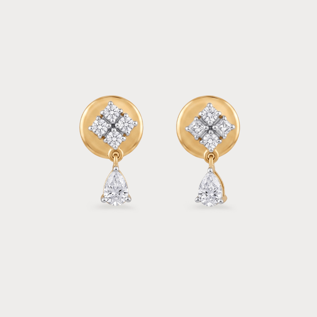 Windloom Drop Diamond Earrings