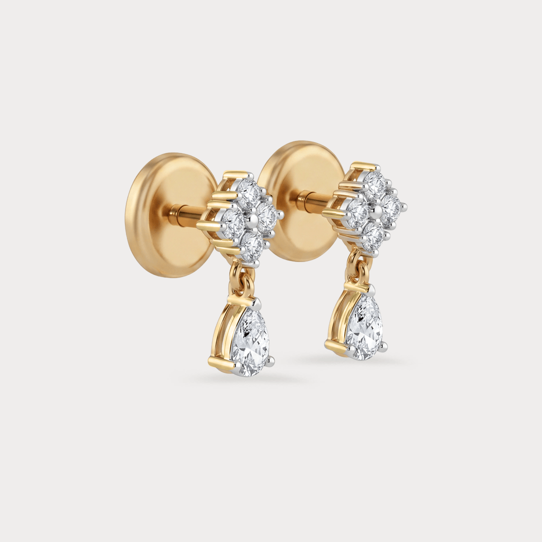 Windloom Drop Diamond Earrings