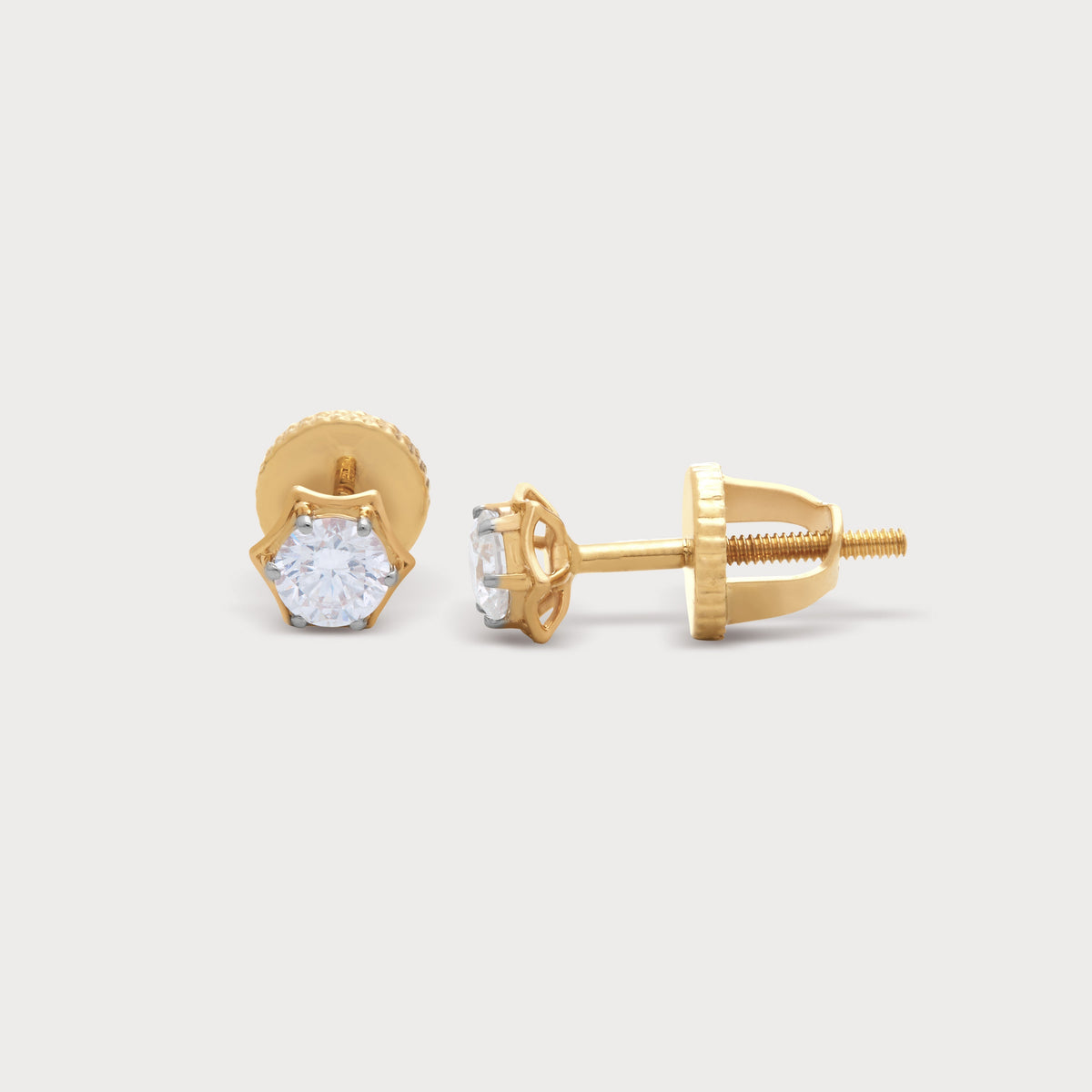 Hexagon Diamond Studs
