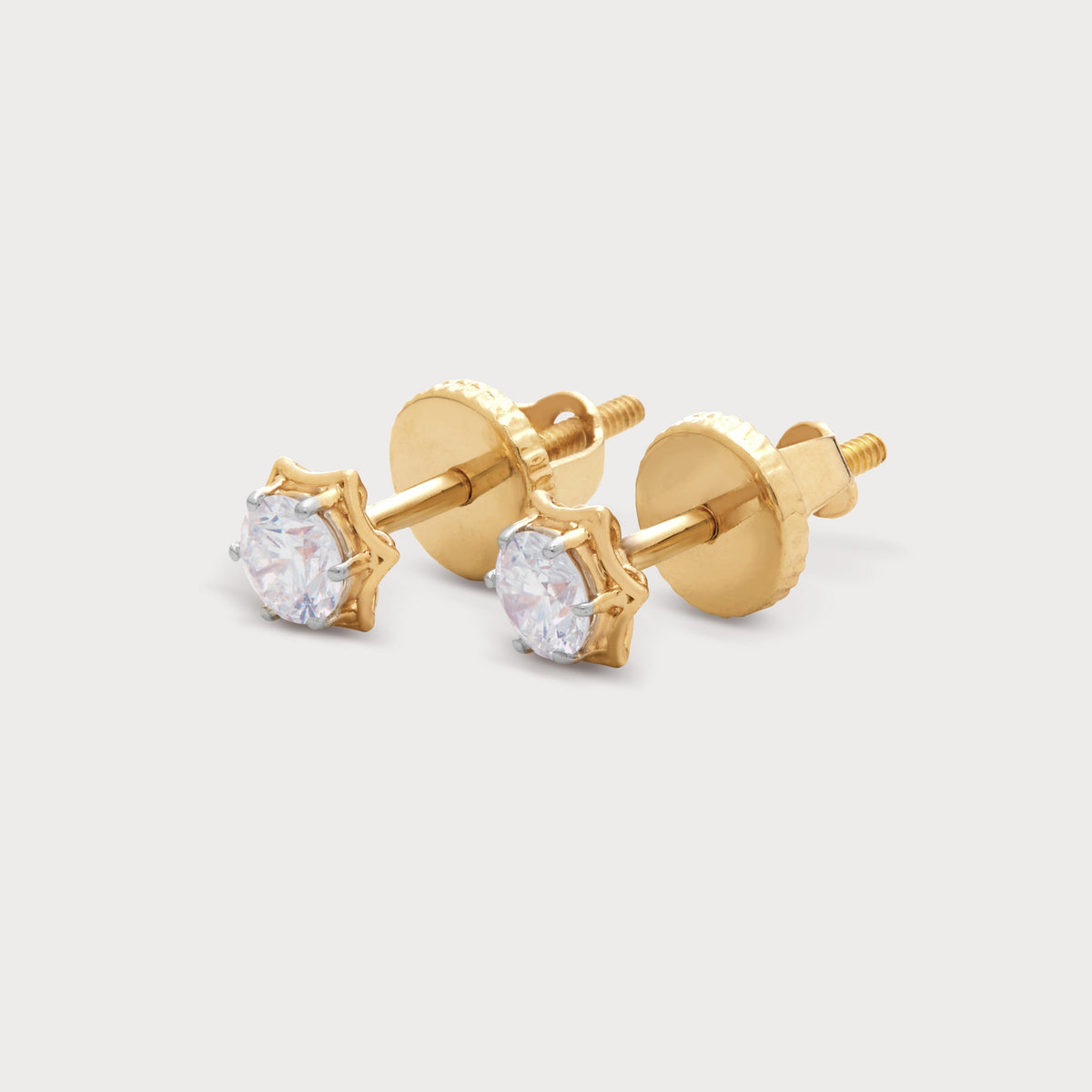 Hexagon Diamond Studs