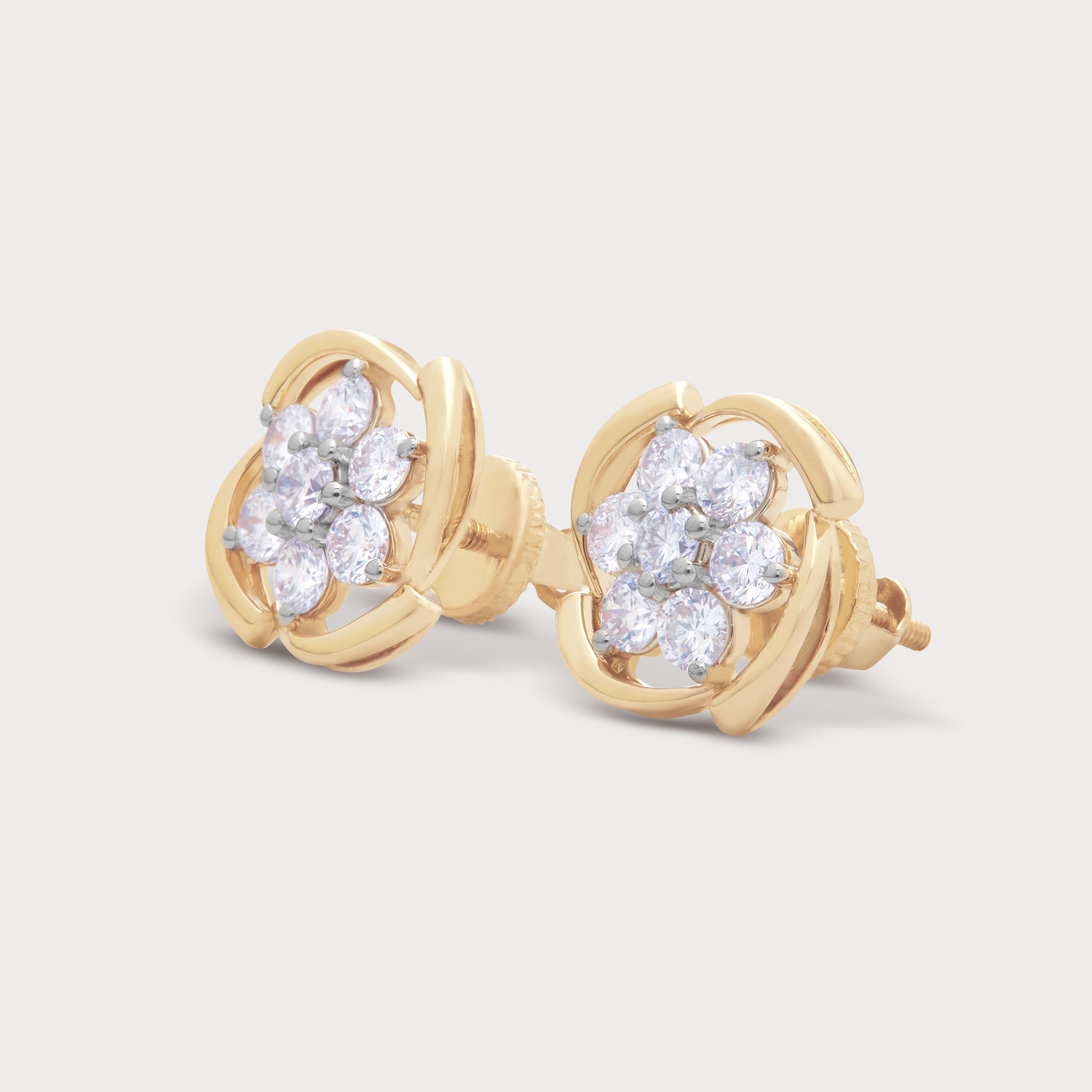 Chakra Flower Diamond Studs