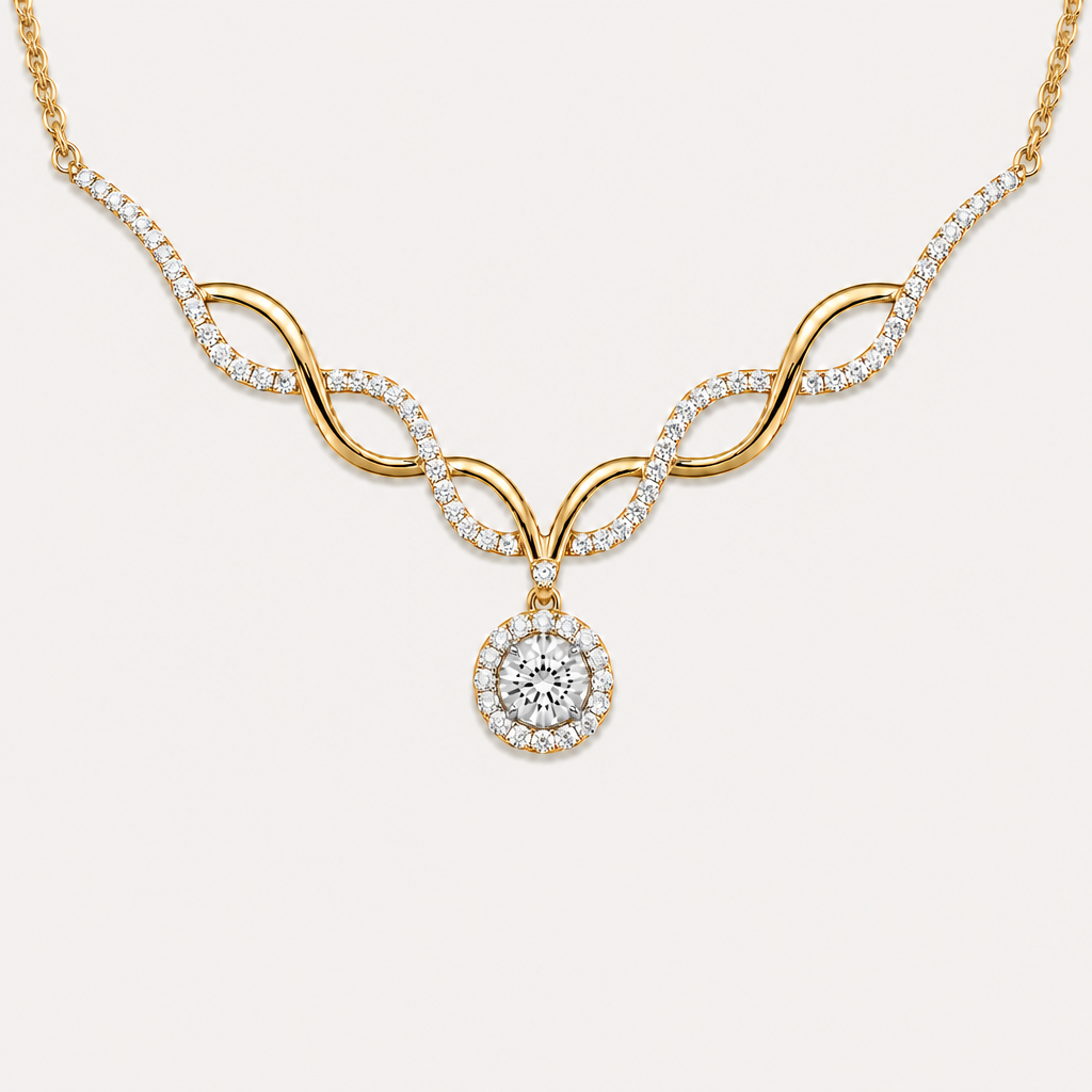 Devotion Solitaire Halo Diamond Mangalsutra