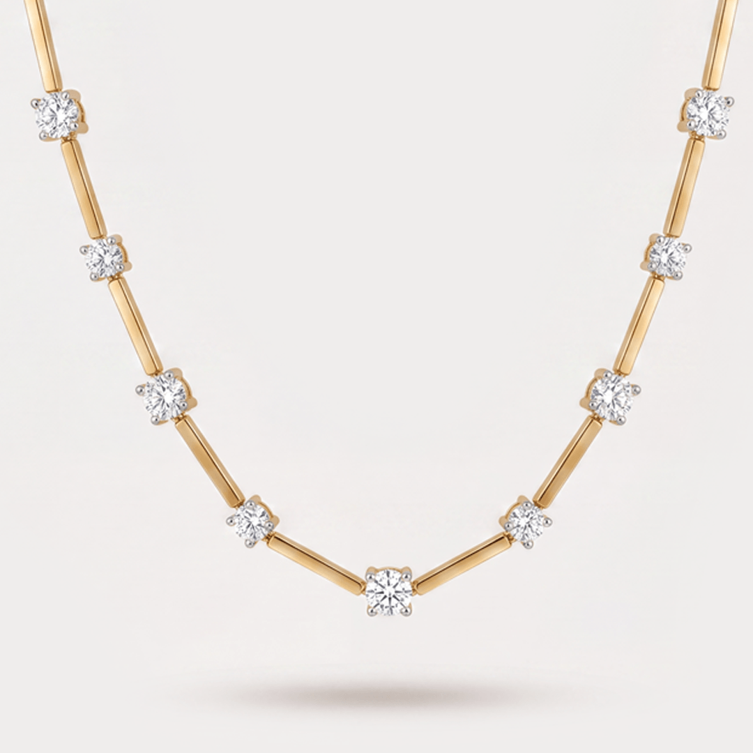 Resplendant Station Diamond Necklace