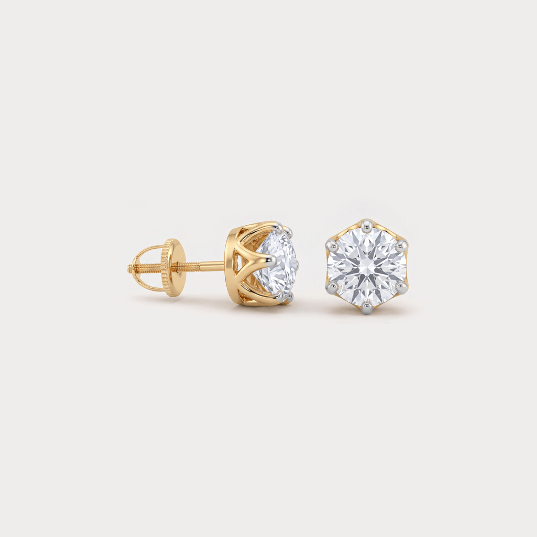 Statement 1 carat Solitaire Diamond Earrings