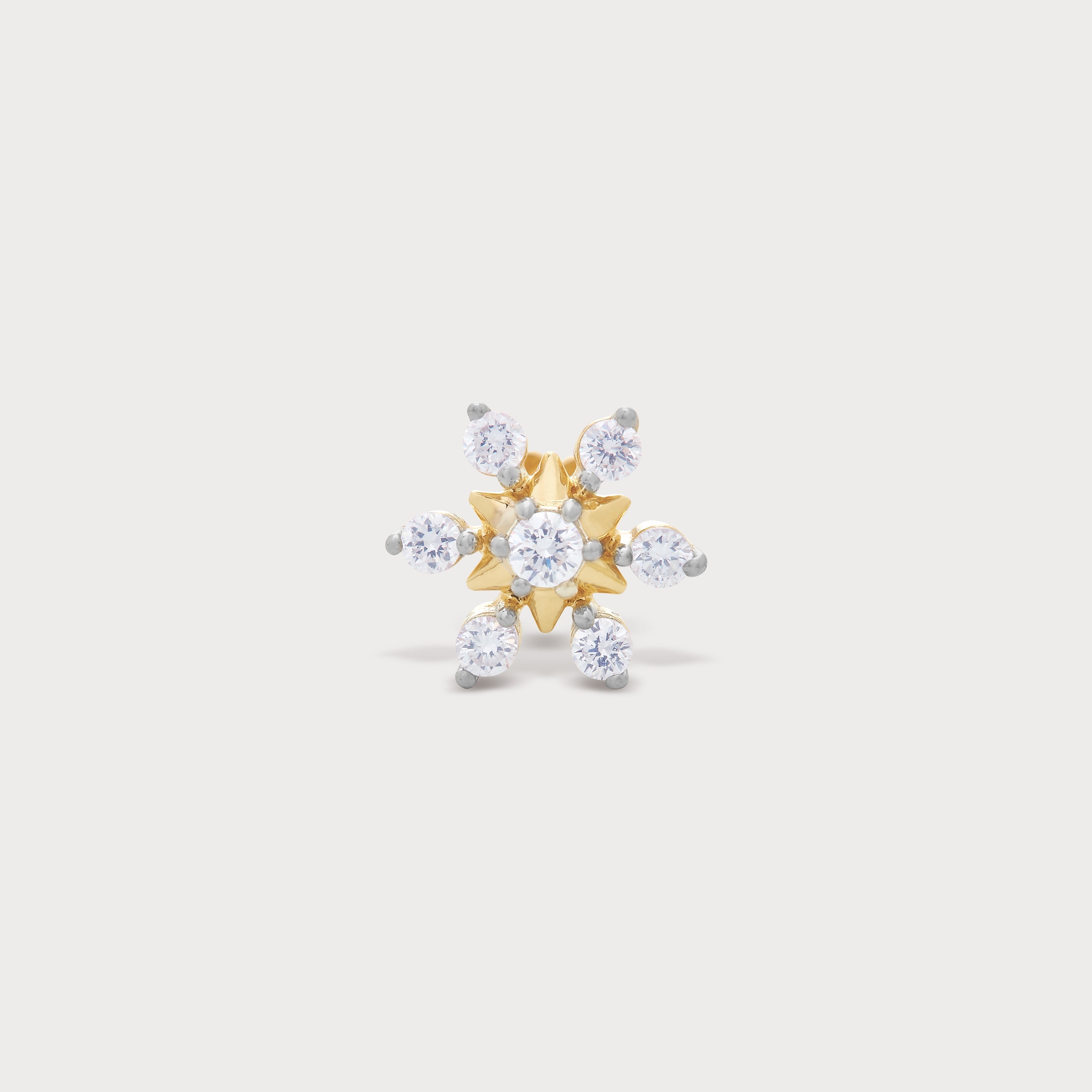 Stellar Cluster Diamond Nose Pin