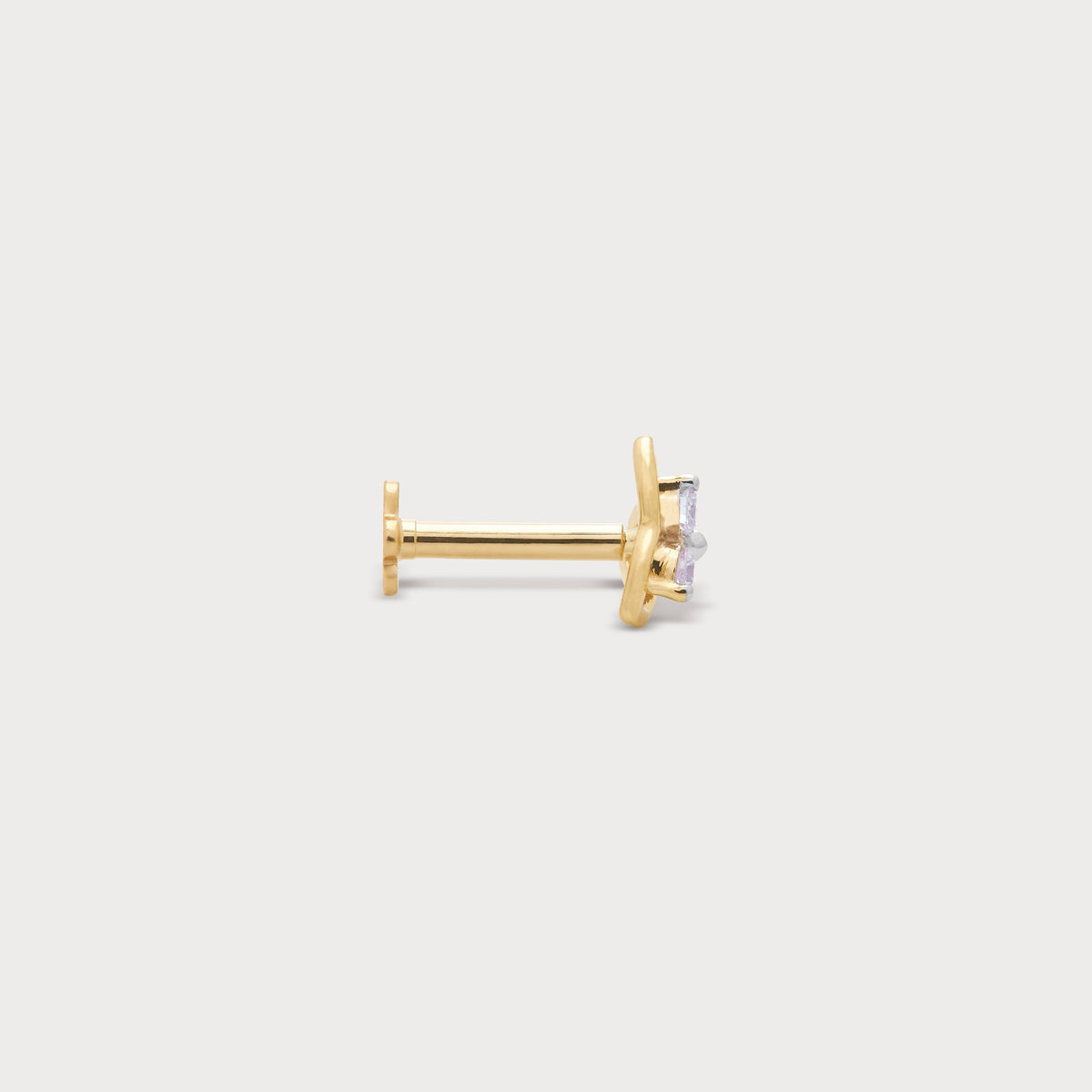 Halo Triangle Diamond Nose Pin