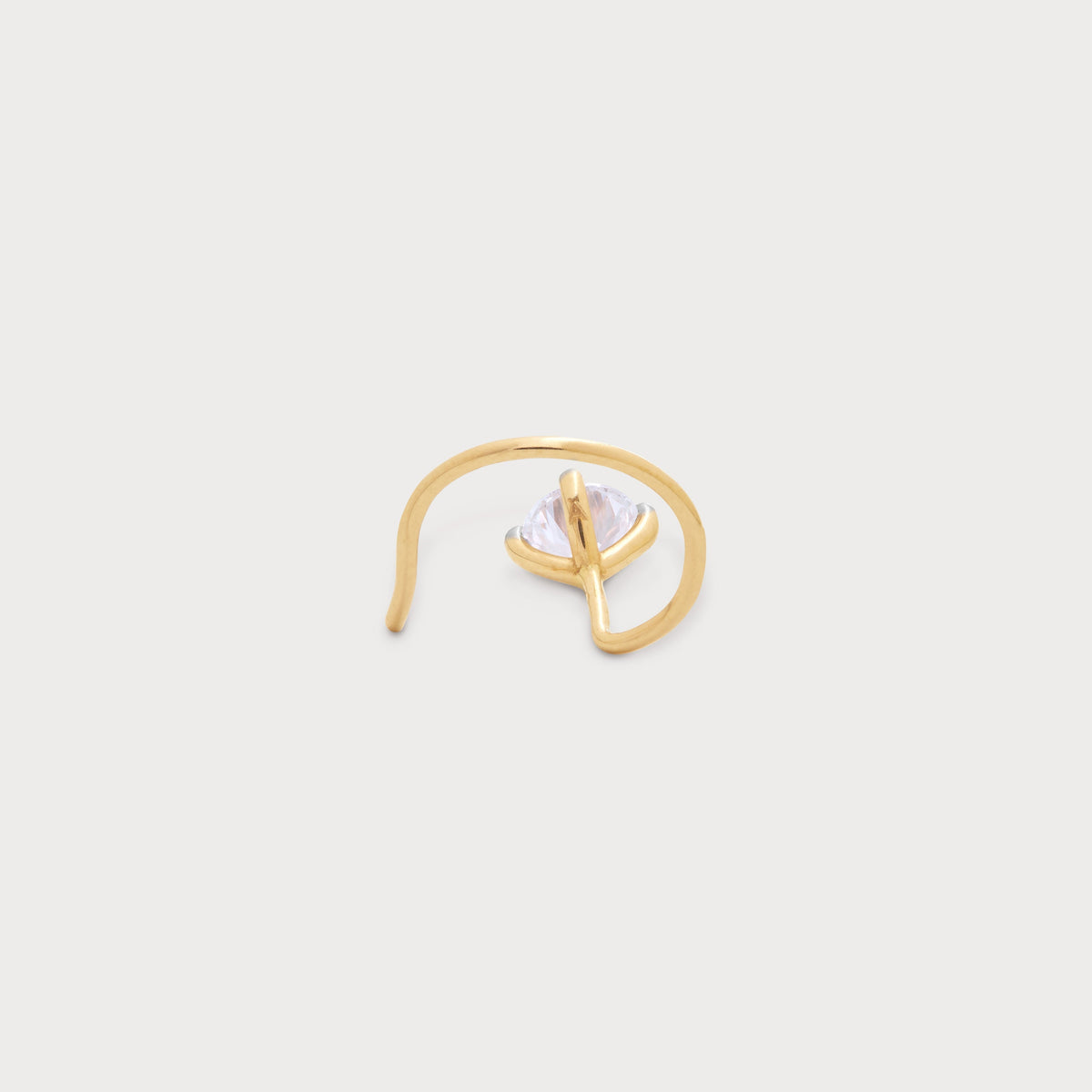 Radiant Solitary Diamond Nose Pin